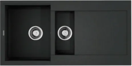 Фото товара: Omoikiri Sakaime 100-2 BL, мойка, гранит, черный