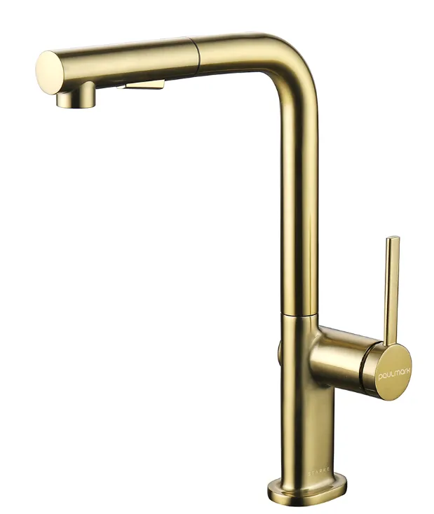 Фото товара: Paulmark NEO, смеситель, брашированное золото