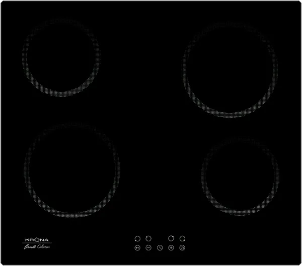 Фото товара: Krona ACCORDO 60 BL стеклокерамическая поверхность