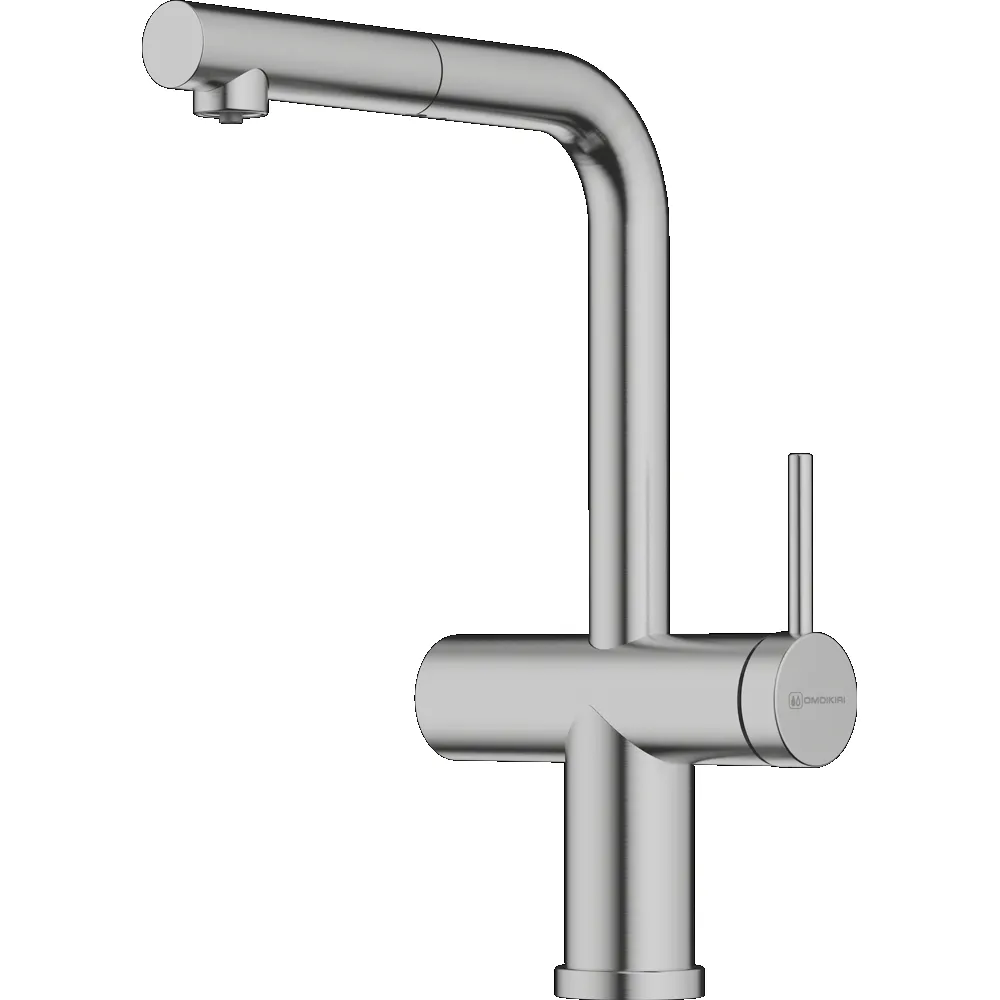 Фото товара: Omoikiri Karatsu-S BN, смеситель, нержавеющая сталь