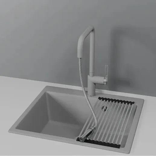 Детальное фото товара: GRANULA 8173 смеситель, гранит, алюминиум