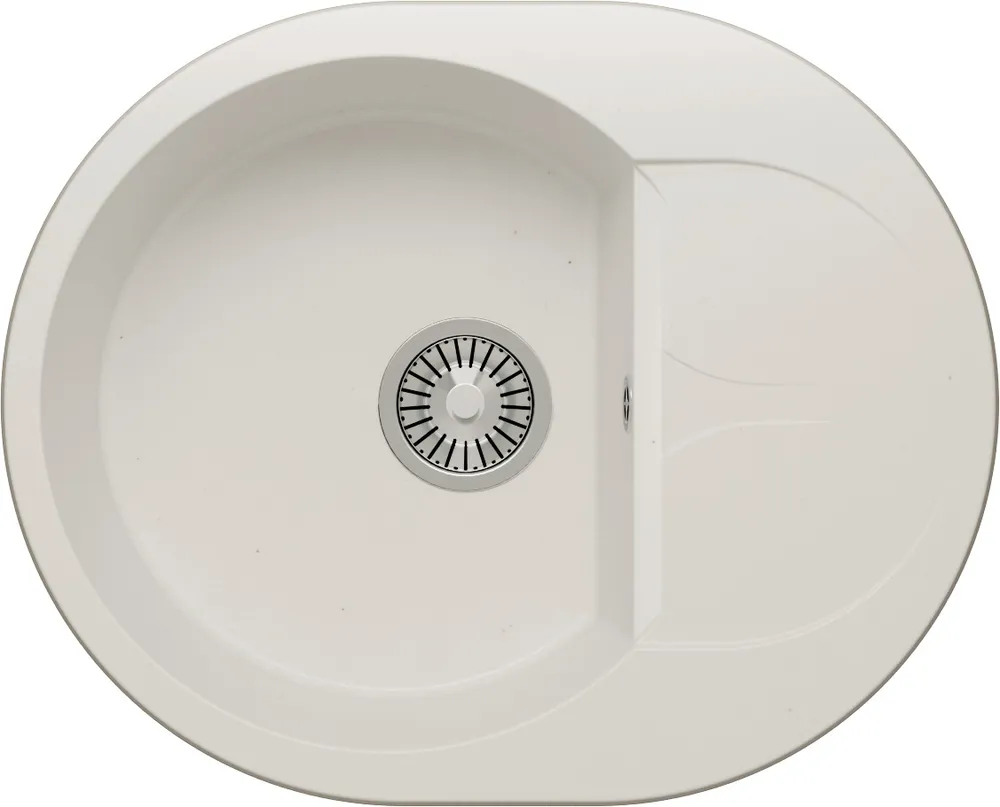 Детальное фото товара: Polygran ATOL-620, мойка, мрамор, белый хлопок 36