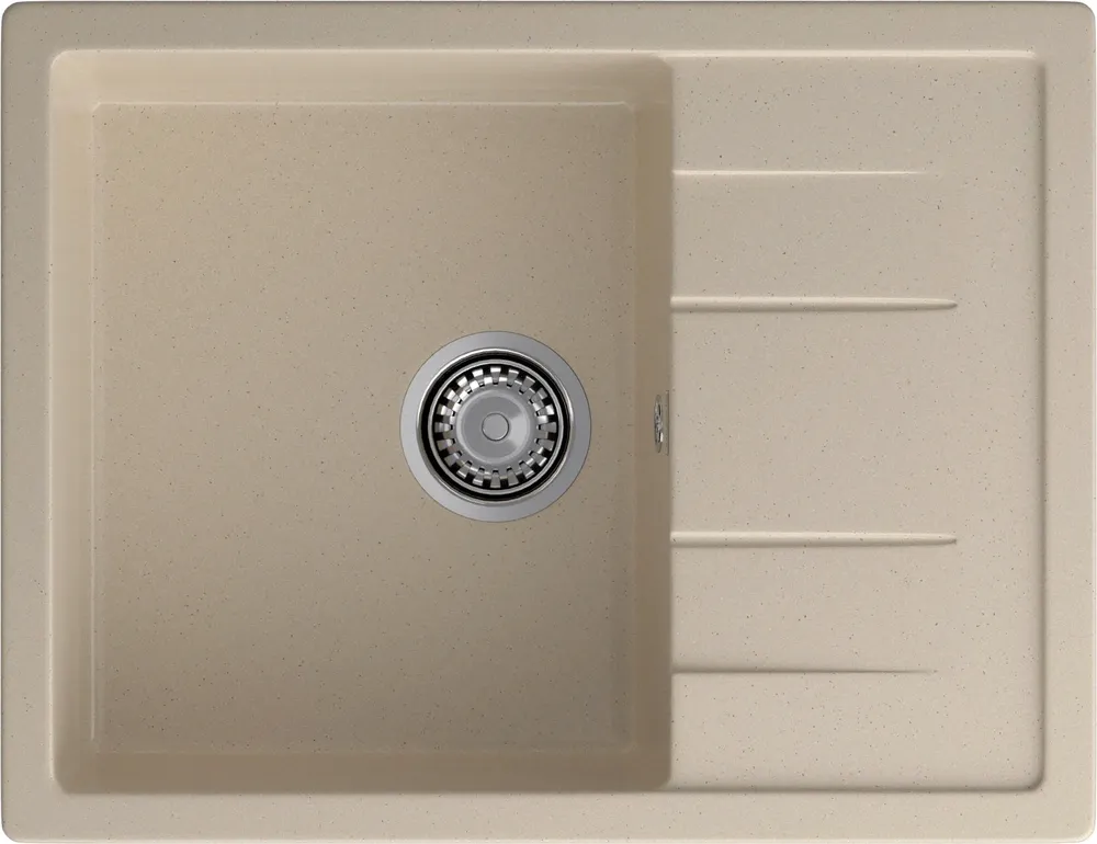 Фото товара: GranFest QUADRO GF-Q-650 L, мойка, мрамор, кашемир