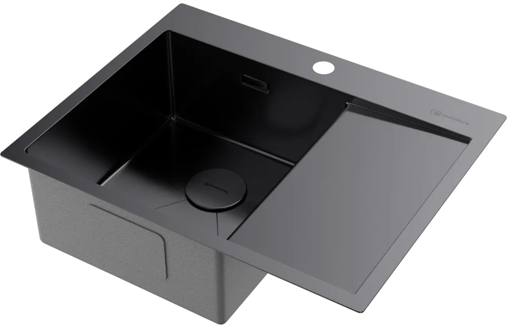 Детальное фото товара: Omoikiri Akisame 65-GM-L, мойка, нержавеющая сталь/вороненая сталь, чаша слева