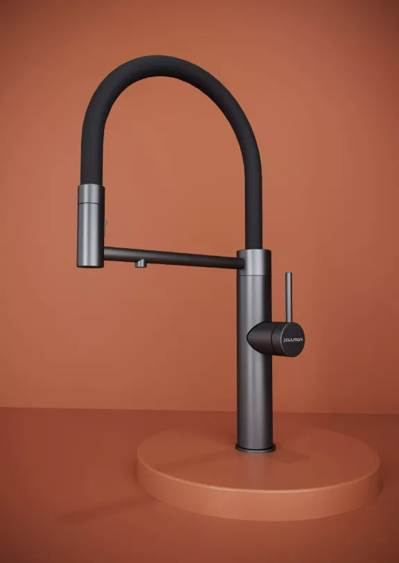 Детальное фото товара: Paulmark GANYMEDE, смеситель, вороненая сталь