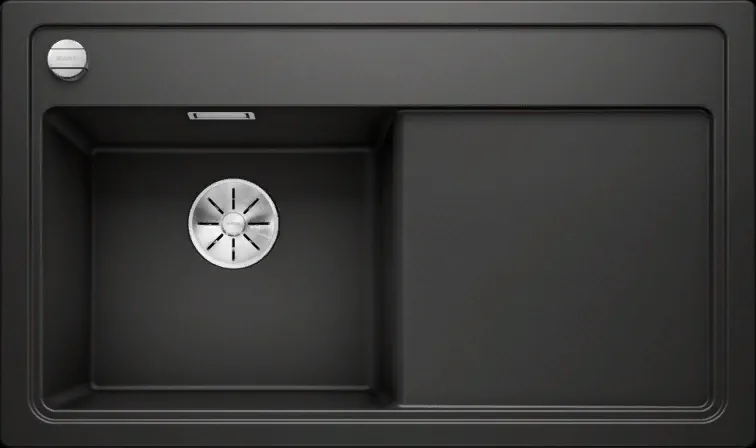 Детальное фото товара: Blanco Zenar 45S, мойка, гранит, черный, с клапаном-автоматом, чаша слева