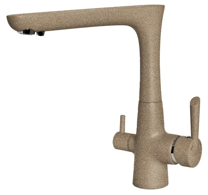 Фото товара: GranFest 3223, смеситель, мрамор, песочный