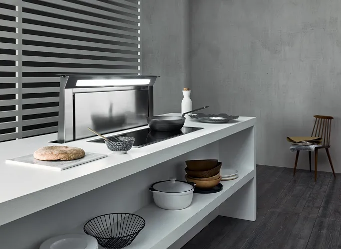 Детальное фото товара: Falmec DOWNDRAFT GLASS STEEL 90