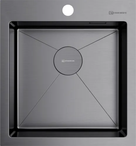 Фото товара: Omoikiri Akisame 46-GM, мойка, нержавеющая сталь/вороненая сталь