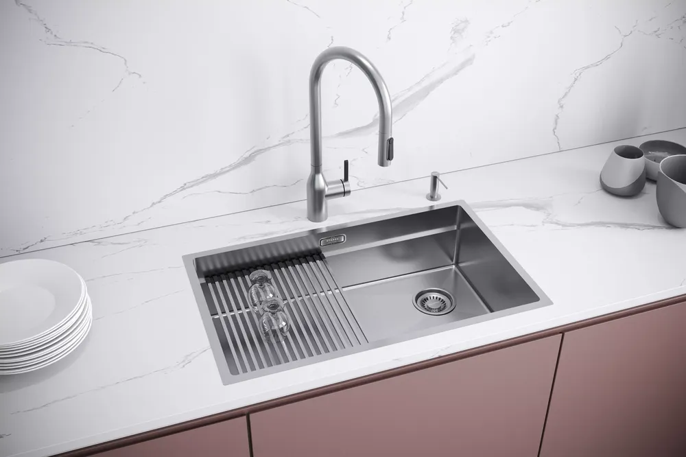 Детальное фото товара: Paulmark NEXT-PRO 74 UNI, мойка, нержавеющая сталь брашированная