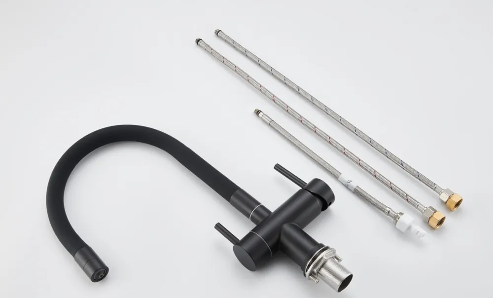 Детальное фото товара: Emar EC-3015 PVD Dark, смеситель, вороненая сталь