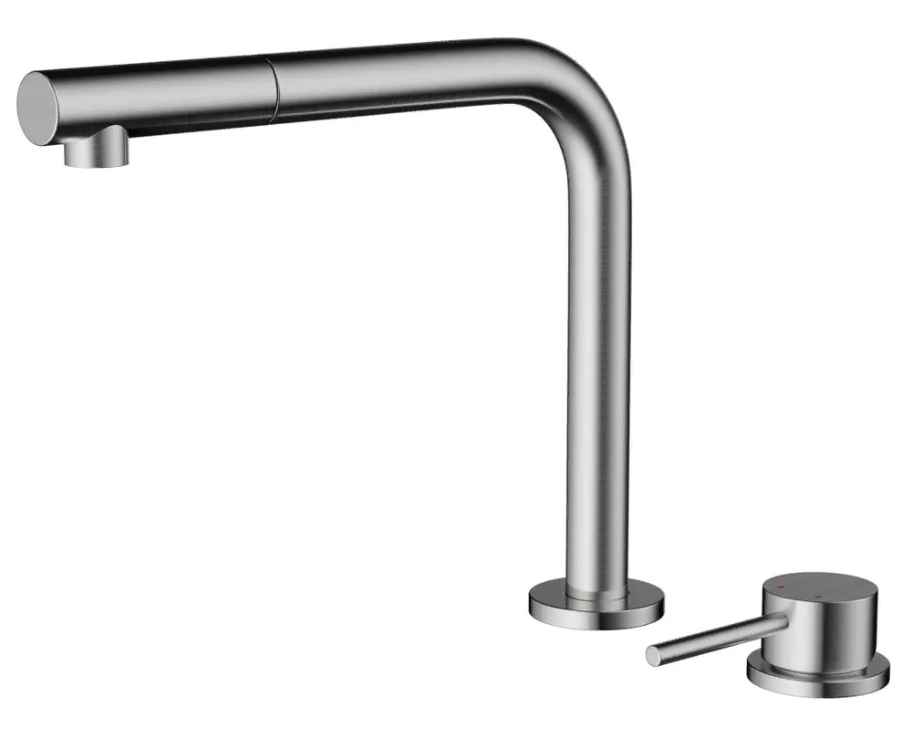 Фото товара: Omoikiri Nara 2 Plus-S-BN, смеситель, нержавеющая сталь