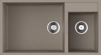 Детальное фото товара: Omoikiri Tedori 85-2-U SA, мойка, гранит, бежевый