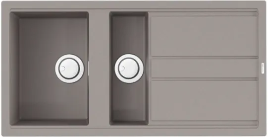 Детальное фото товара: Omoikiri Kitagawa 100-2-GR, мойка, керамика, leningrad grey