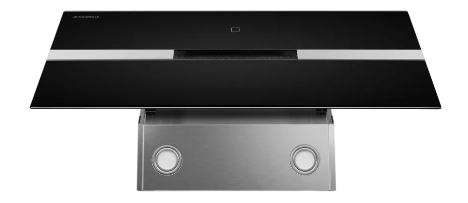 Детальное фото товара: Maunfeld MERSEY 90 нержавеющая сталь/черное стекло