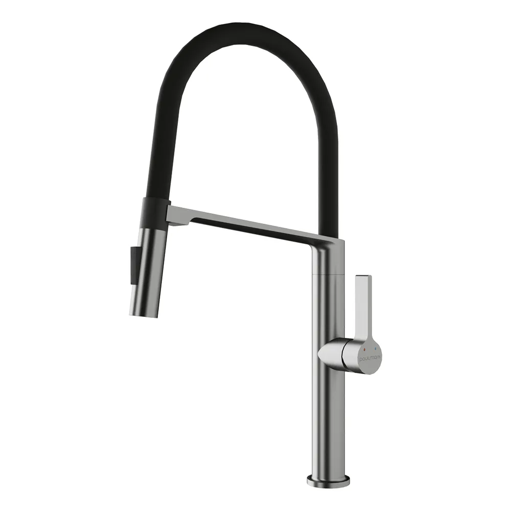 Фото товара: Paulmark BARREL, смеситель, брашированная нержавеющая сталь