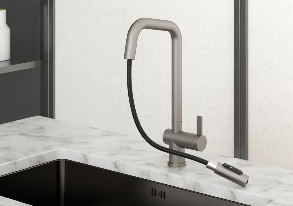 Детальное фото товара: GRANULA 7273 смеситель, сталь матовая