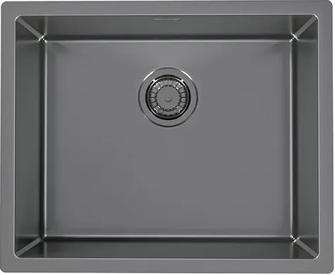 Фото товара: ALVEUS QUADRIX MONARCH 50 ANTHRACITE, мойка, нерж.сталь,антрацит (в комплекте с выпуском без сифона)