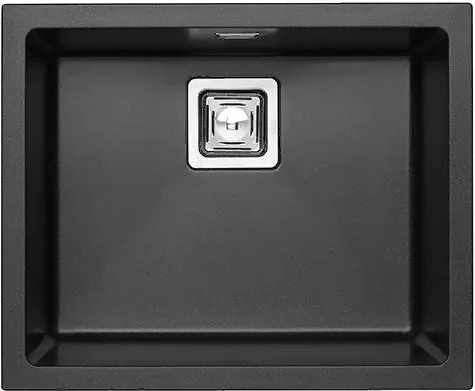 Детальное фото товара: ALVEUS QUADRIX 50 GRANITAL+ TWILIGHT-G05M, мойка, гранит, черный металлик (в комп.с сифоном 1133398)