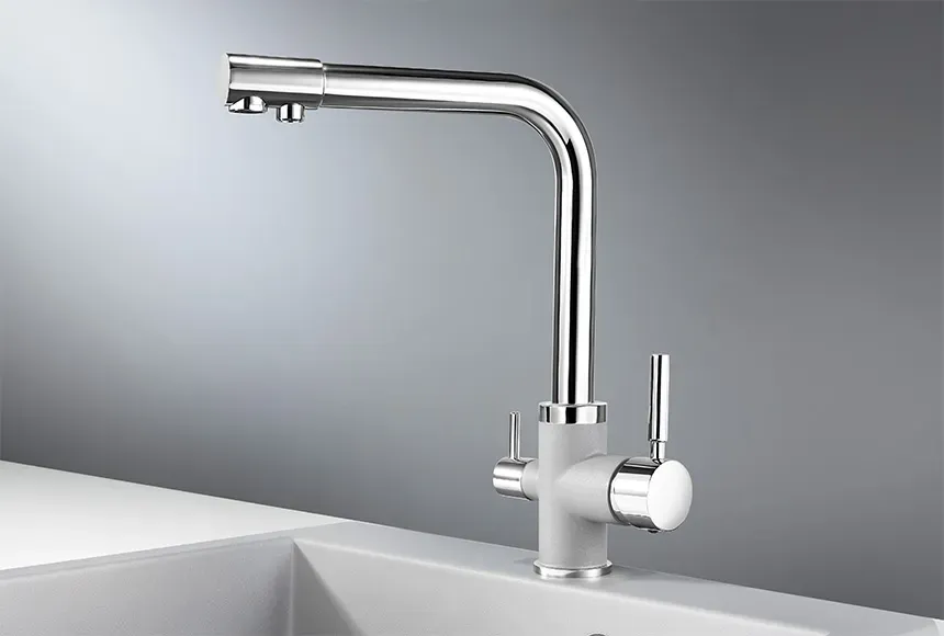 Детальное фото товара: GRANULA 3015 смеситель, гранит, хром/алюминиум