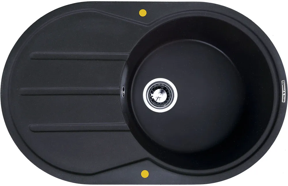 Фото товара: Zigmund & Shtain KREIS OV 770B, мойка, черный базальт