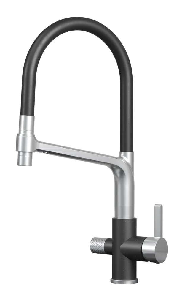 Фото товара: GRANULA 5083 смеситель, нержавеющая сталь, шварц