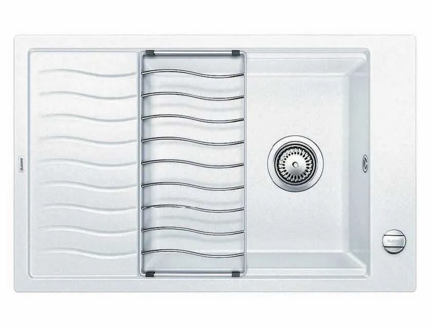 Фото товара: Blanco Elon XL 6 S-F мойка, гранит, белый с клапаном-автоматом