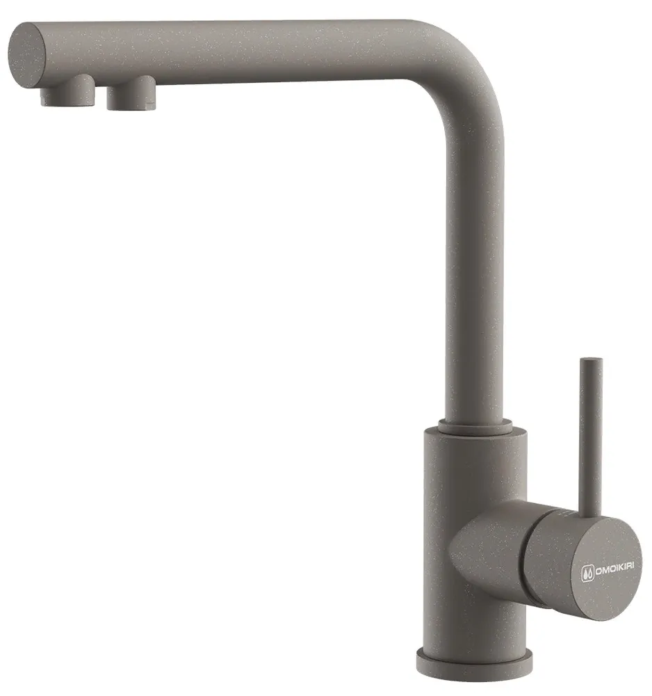 Фото товара: Omoikiri Nakagawa 2 Plus-GR, смеситель, гранит, leningrad grey