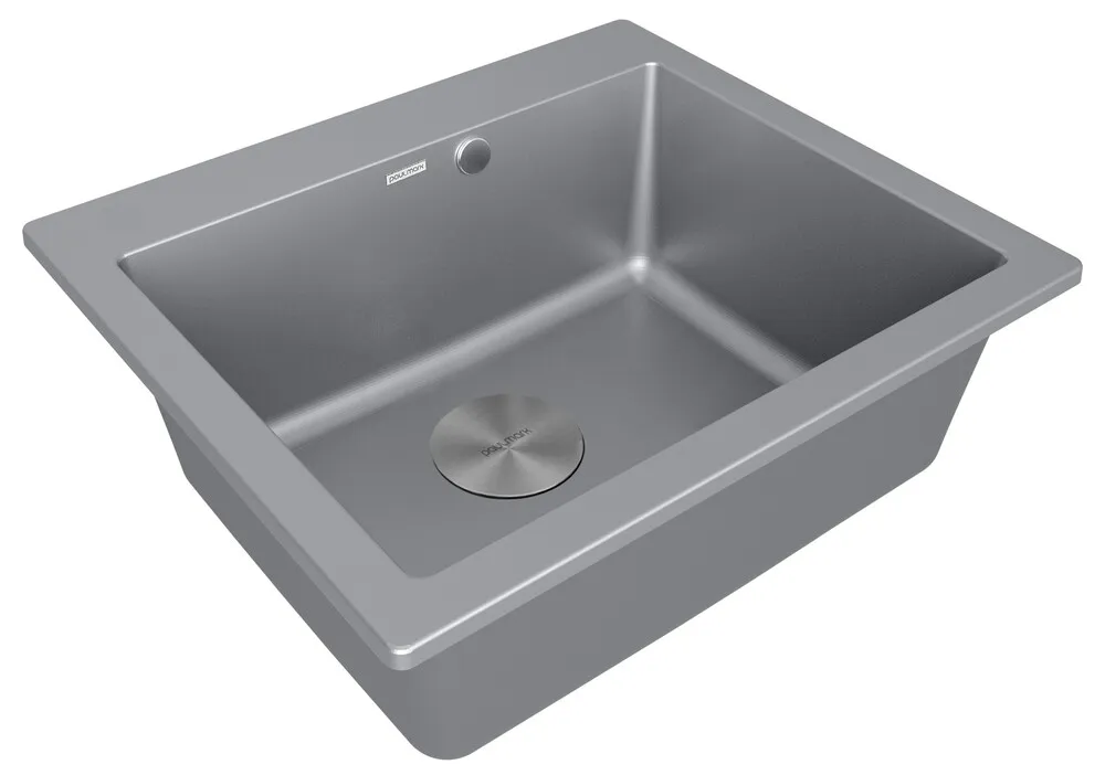 Детальное фото товара: Paulmark KANTE 60, мойка, гранит, серый металлик
