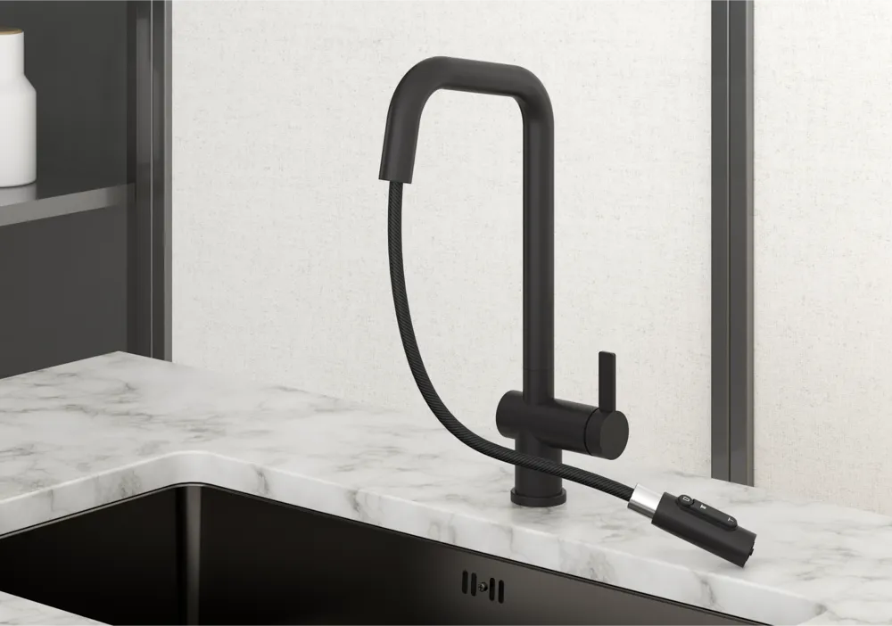 Детальное фото товара: GRANULA 7273 смеситель, черный матовый