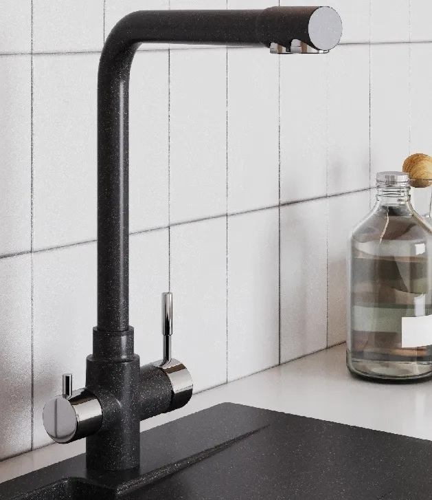 Детальное фото товара: Polygran Вега, смеситель, черный №16