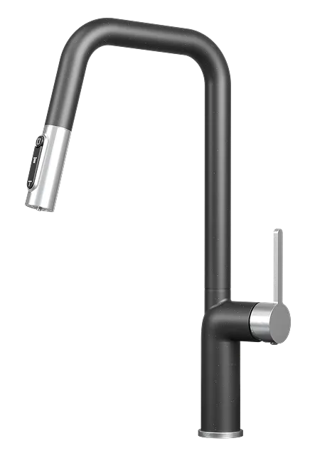 Фото товара: GRANULA 9011 смеситель, нержавеющая сталь, шварц