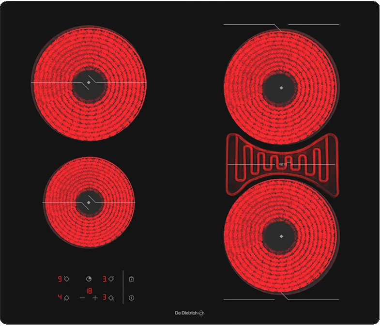 Фото товара: De Dietrich DPV4605HB стеклокерамическая поверхность