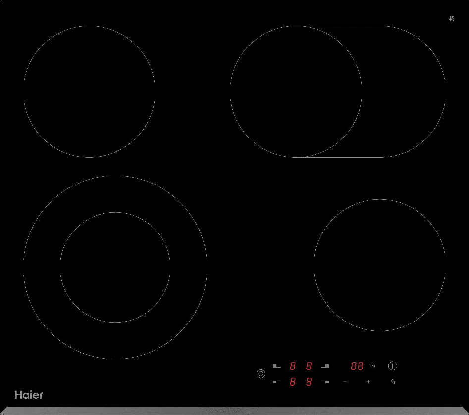 Фото товара: Haier HHY-C64ROVB стеклокерамическая поверхность