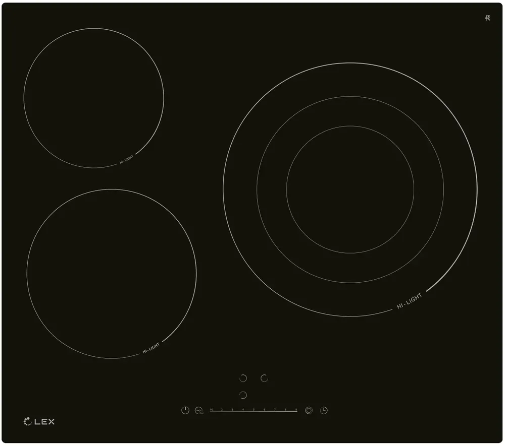 Фото товара: LEX EVH 631A BL стеклокерамическая поверхность