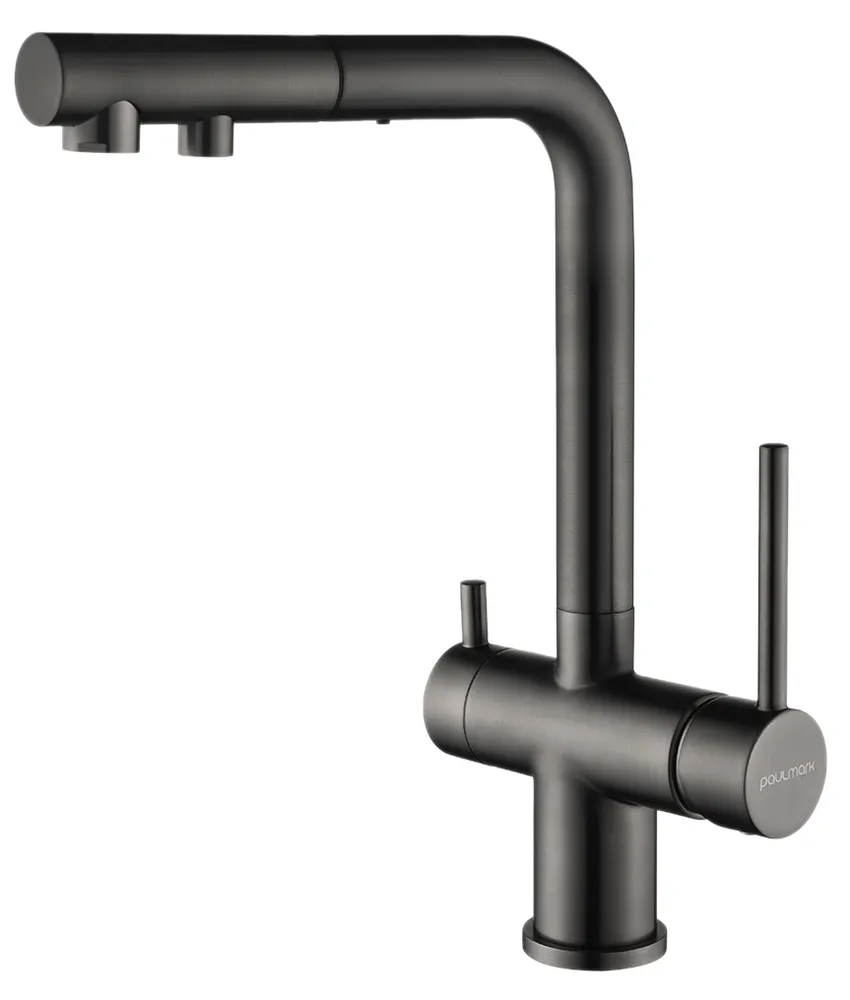 Фото товара: Paulmark SERPENTINE, смеситель, вороненая сталь