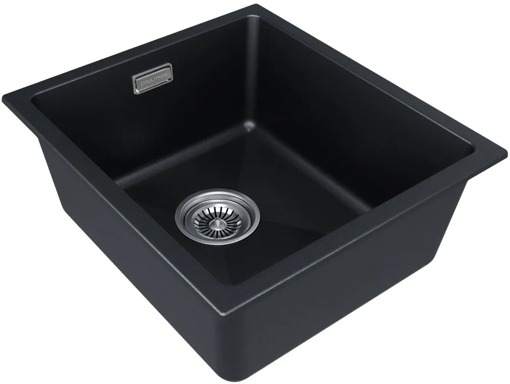 Детальное фото товара: Paulmark LUMI 41UNI, мойка, гранит, черный металлик