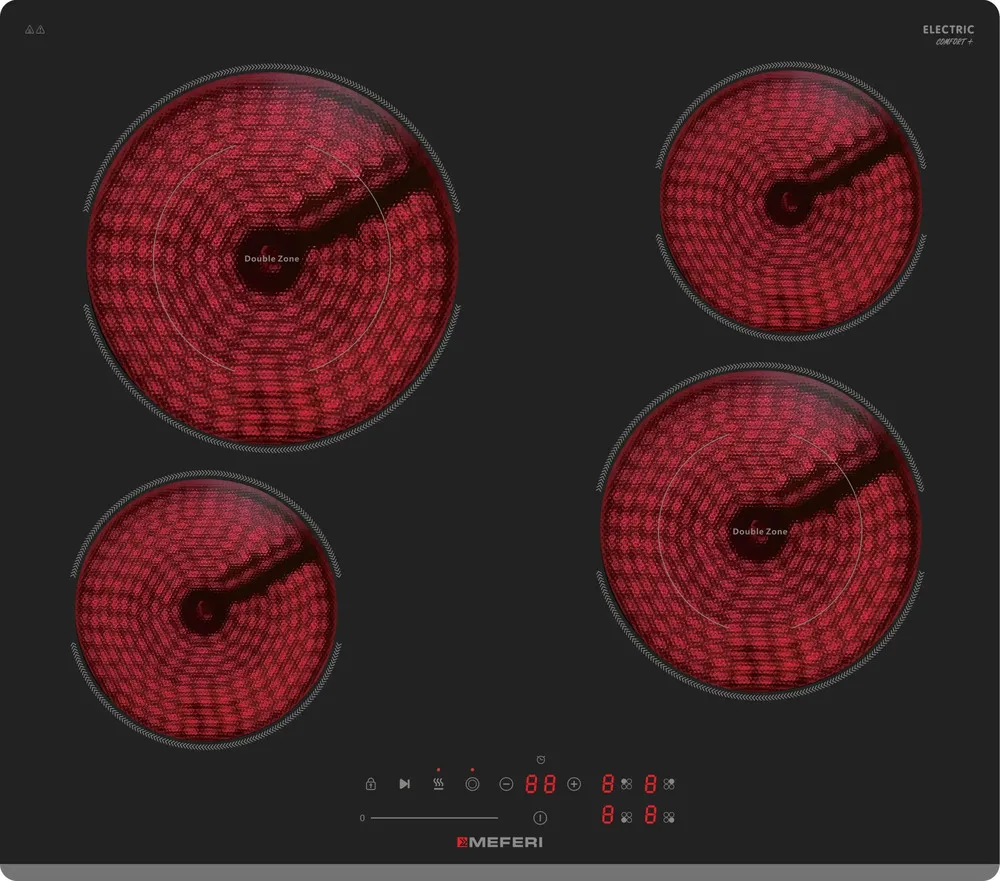 Детальное фото товара: MEFERI MEH604BK COMFORT PLUS стеклокерамическая поверхность