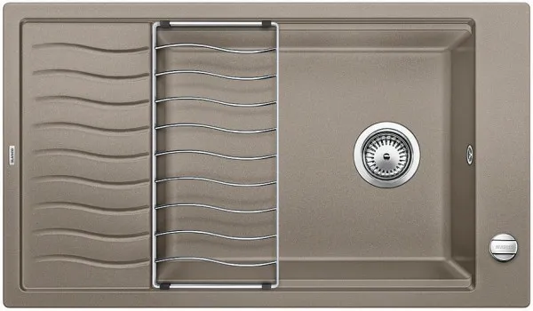 Фото товара: Blanco Elon XL 8S, мойка, гранит, серый беж с клапаном-автоматом