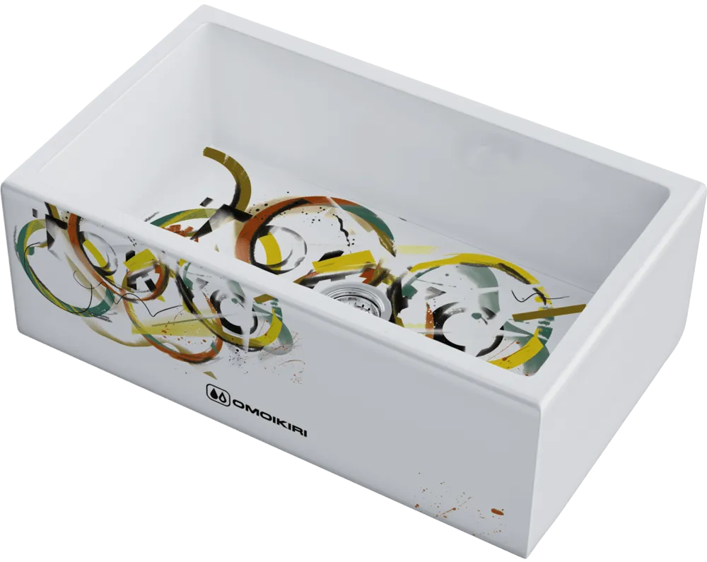 Фото товара: Omoikiri Mikura 76-Tokyo 3, мойка, керамика, белый