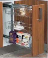 Фото товара: Pelly выдвижная система с 3 корзинами в шкаф 200 мм, хром