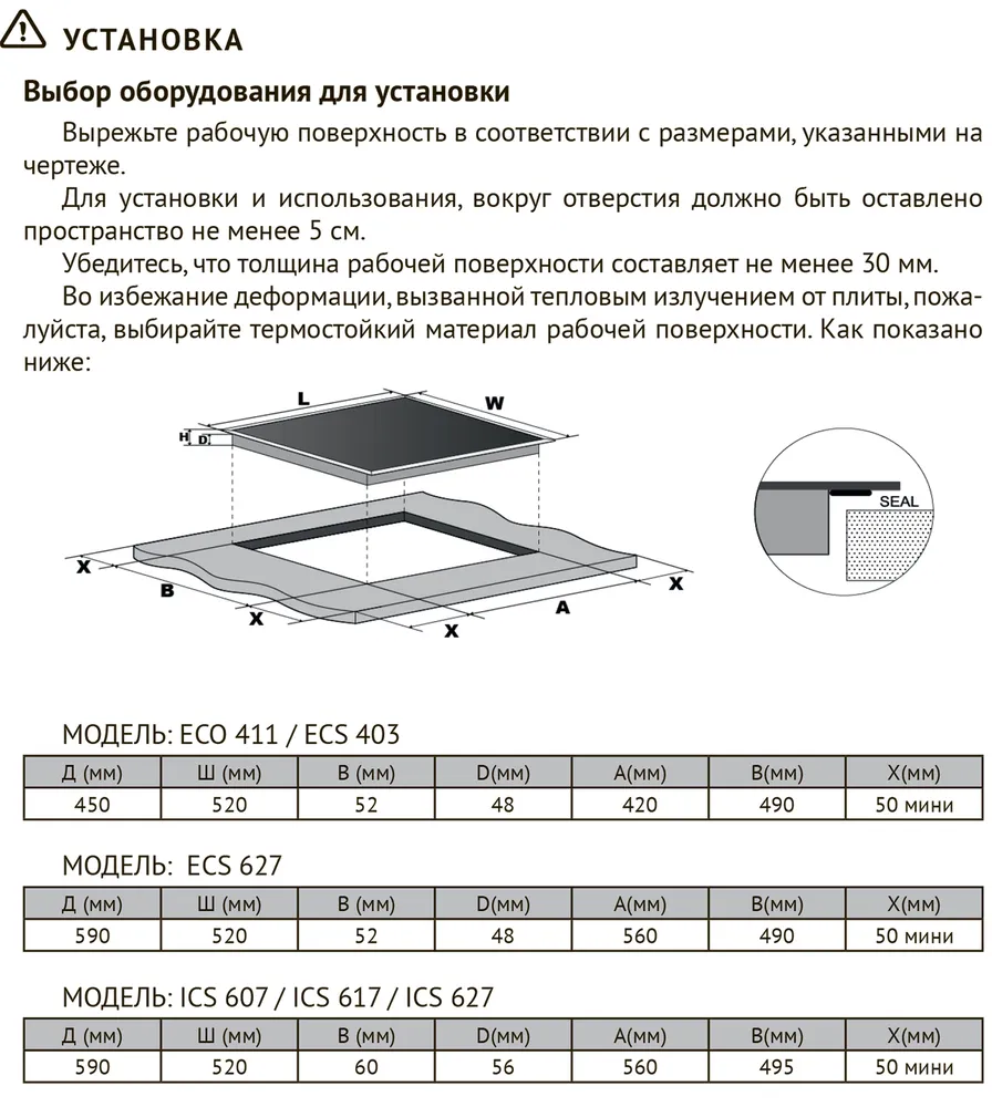 Детальное фото товара: Kuppersberg ECS 403 стеклокерамическая поверхность
