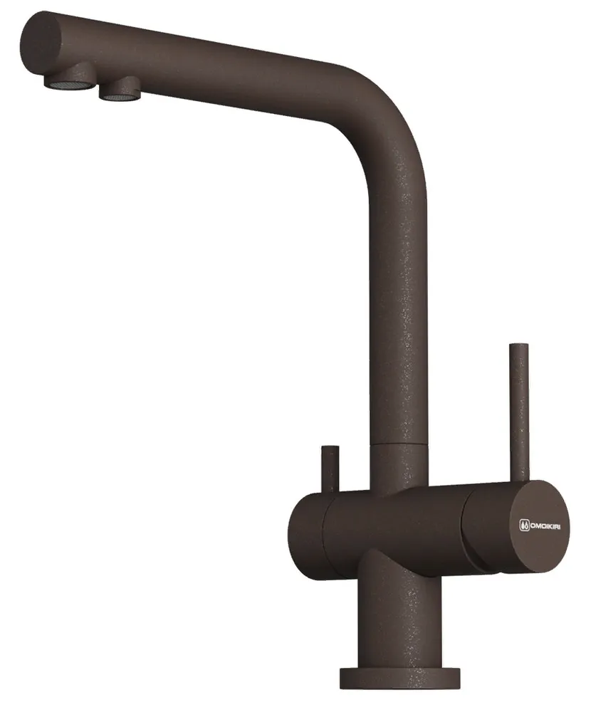 Фото товара: Omoikiri Nagano-P-DC, смеситель, гранит, темный шоколад