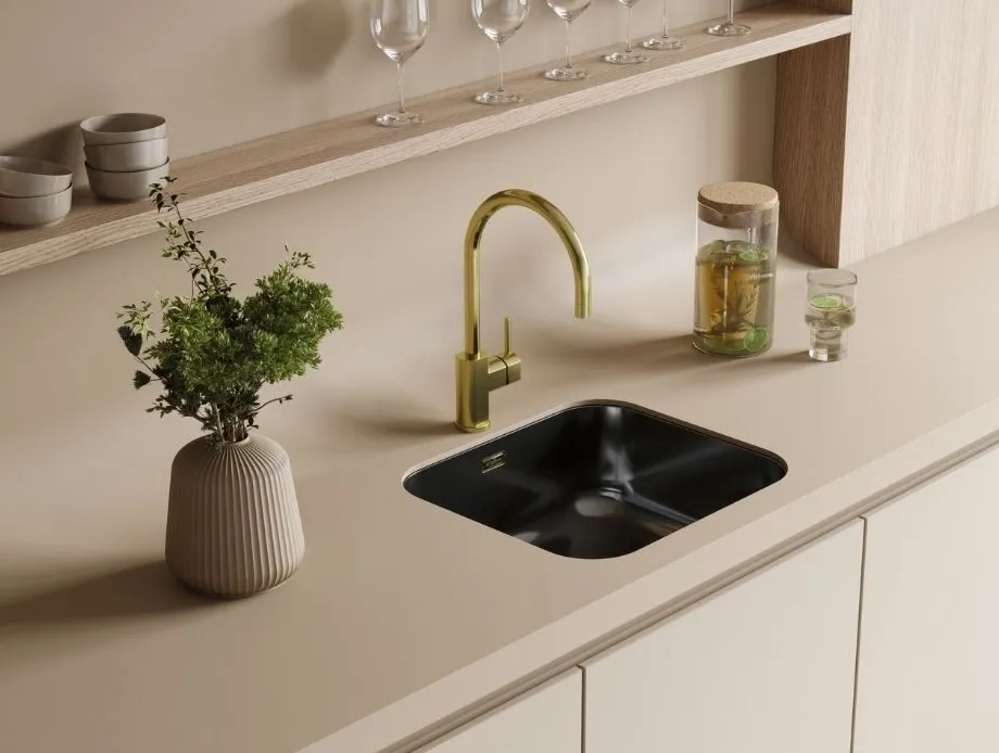 Детальное фото товара: Omoikiri Omi 49-U/I-LG, мойка, светлое золото