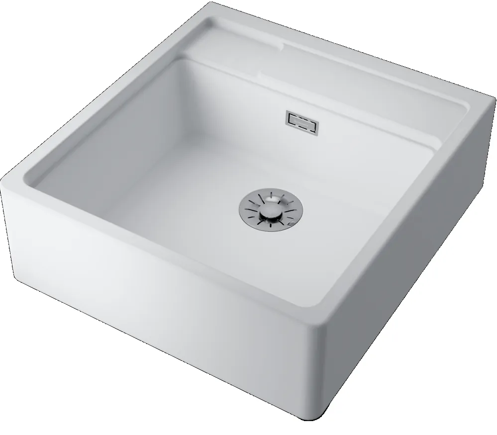 Детальное фото товара: Omoikiri Kinokawa 60-WH, мойка, керамика, белый