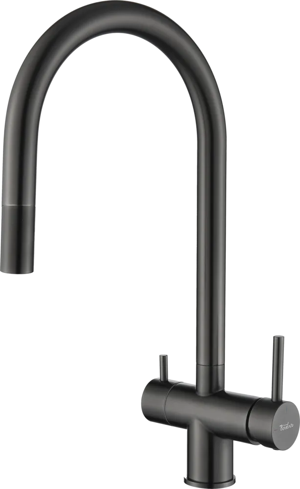 Фото товара: Rivelato TREVI 2433505 PVD black, смеситель, черный