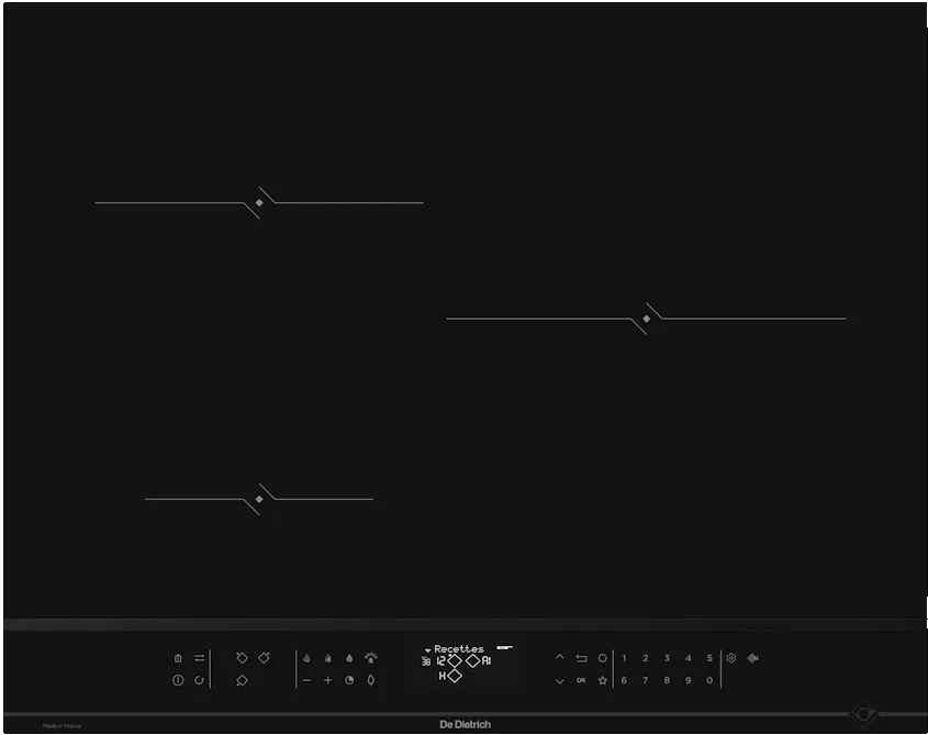 Фото товара: De Dietrich DPI4320B индукционная поверхность
