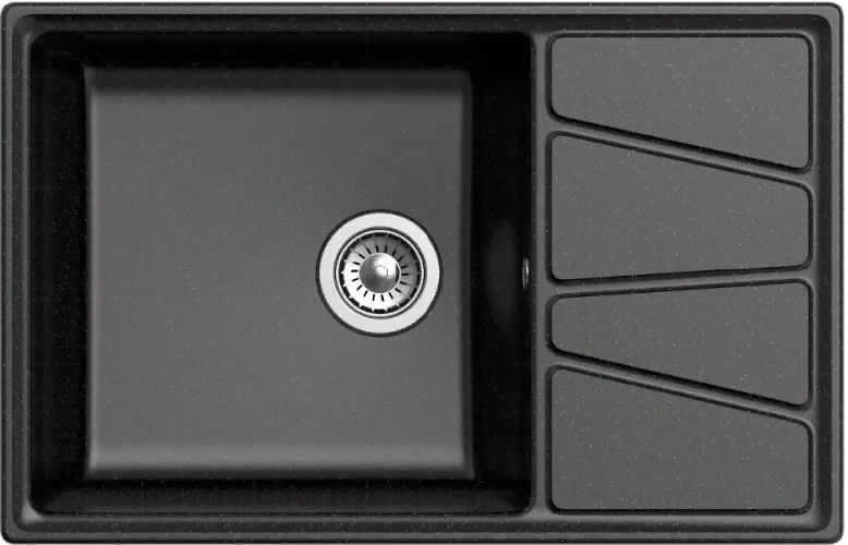 Детальное фото товара: GranFest VERTEX GF-V-780L, мойка, мрамор, черный