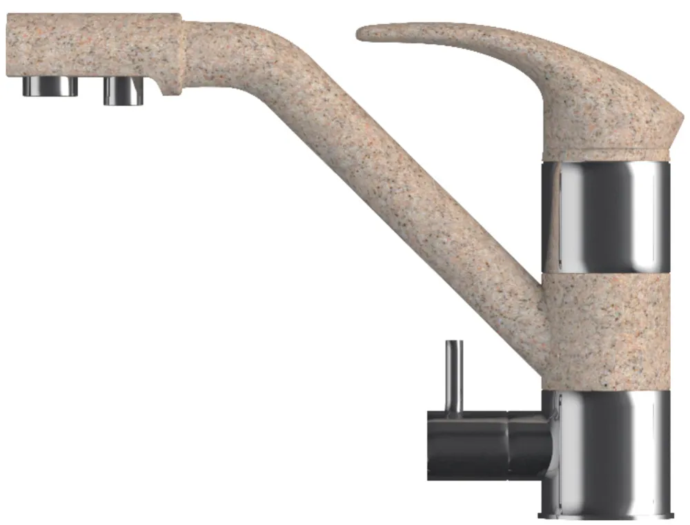 Фото товара: Polygran Дуо, смеситель, песочный 302