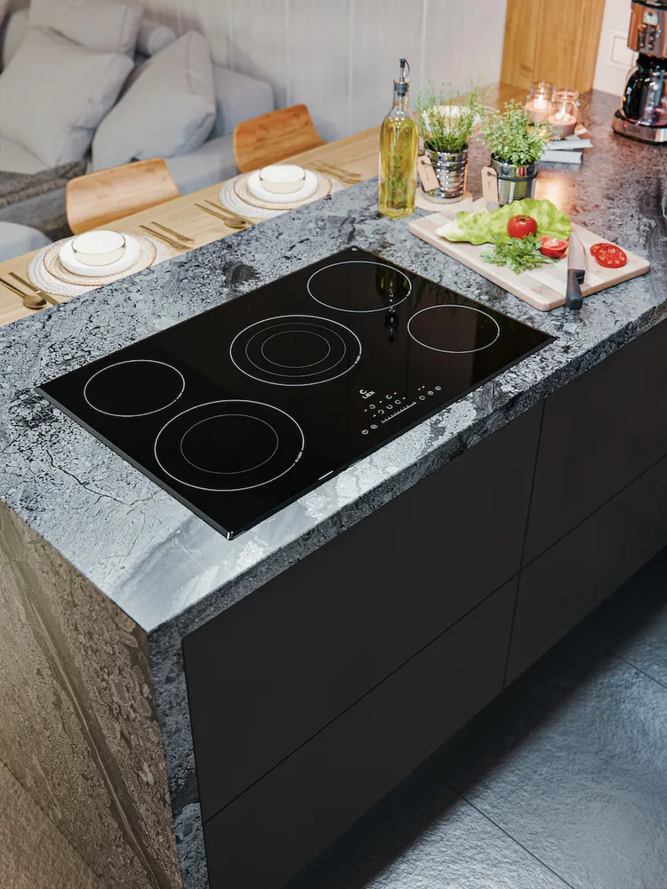 Детальное фото товара: LEX EVH 772A BL стеклокерамическая поверхность